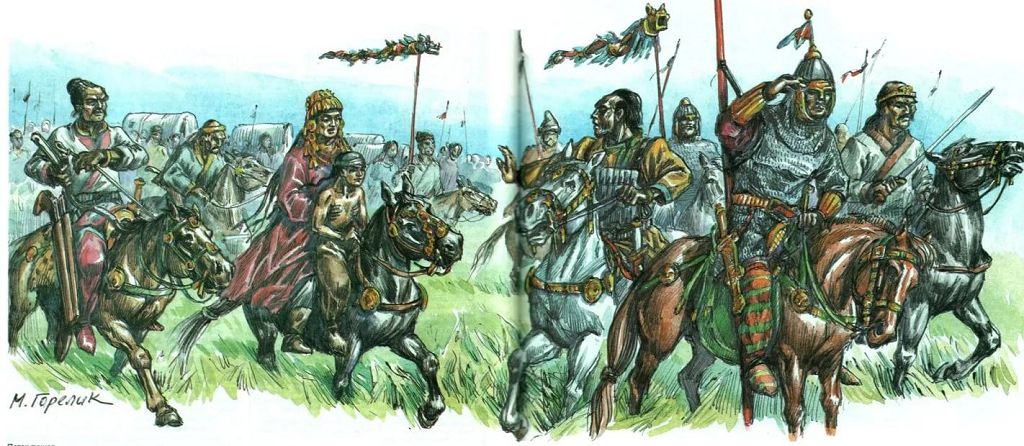 Орды гуннов двинулись на Запад, вовлекая в свое движение и другие народы