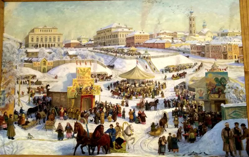 Казань времен Ф.Шаляпина смотрит на нас с картины, размещенной на стене