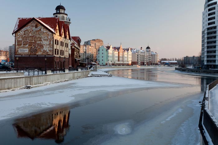 Рыбная деревня в зимнее время