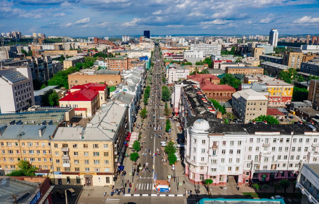 Пешеходный Арбат Красноярска - проспект Мира