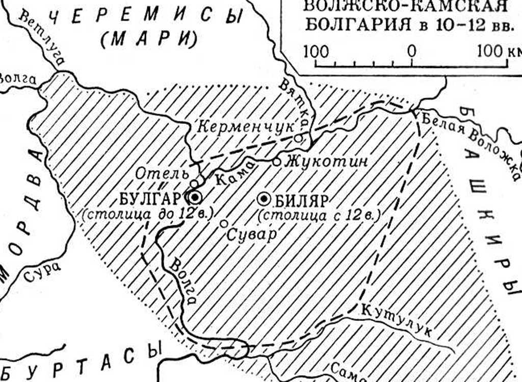 В 10-12 веках в этих местах находился булгарский город Жукотин