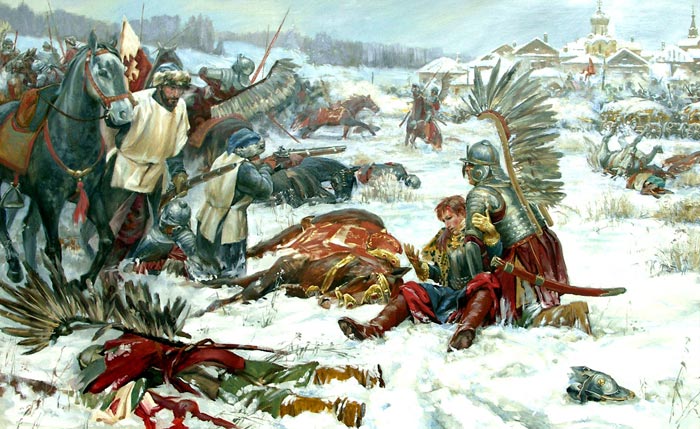 После одного из боев с польскими захватчиками. Картина