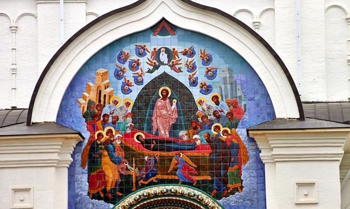 Мозаика Успенского храма "Успение Пресвятой Богородицы"