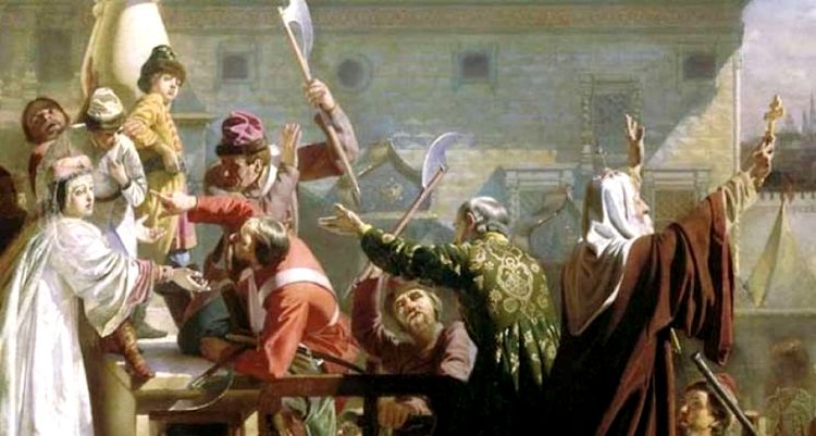 Встреча с беспощадностью и жестокостью Стрелецкого бунта произошла у Петра в 10 лет