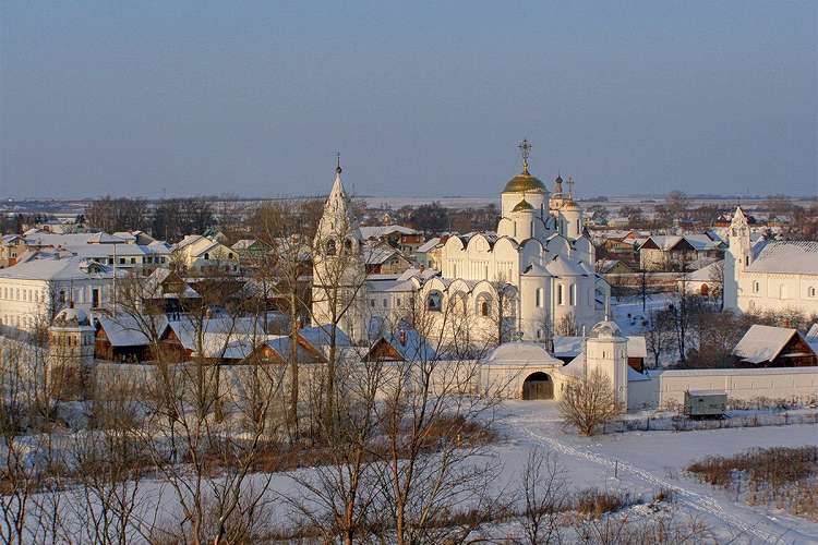 Покровский монастырь в январе