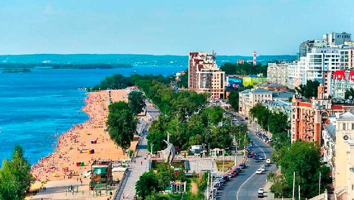 Самарская Набережная с пляжной зоной