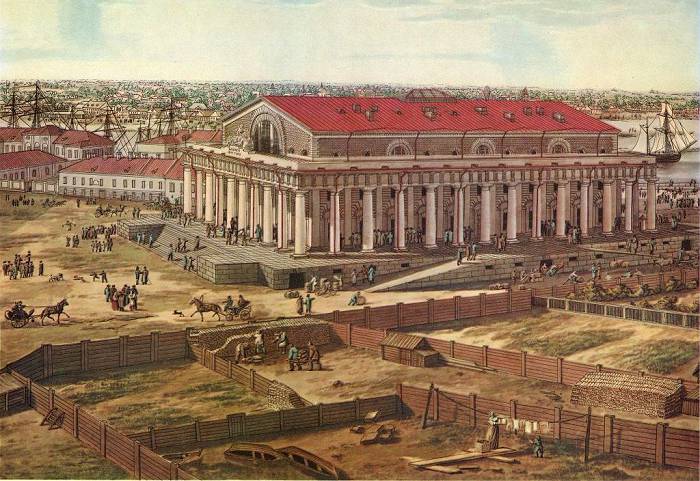 Формирование архитектурного комплекса Стрелки в пер.пол 19 в. А.Тозелли
