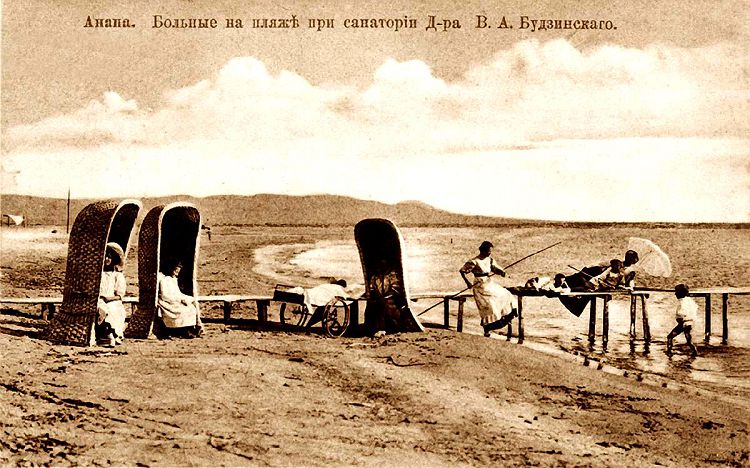 В конце 19 -начале 20 века на берега Анапы потянулись многочисленные отдыхающие