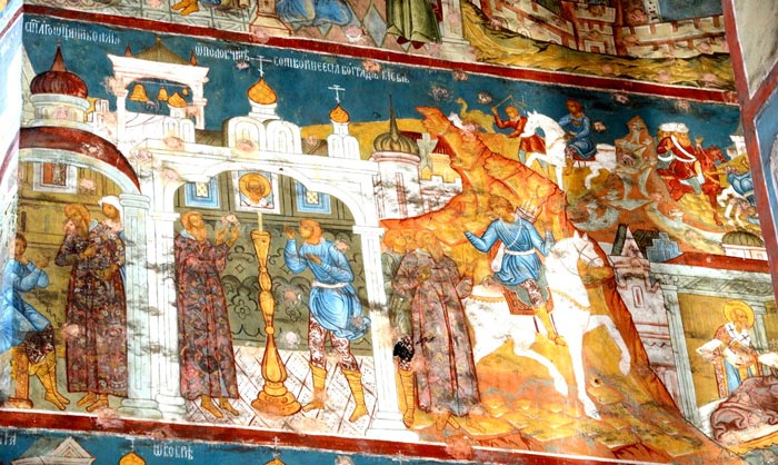 Сюжетные росписи в Храме Николы Мокрого