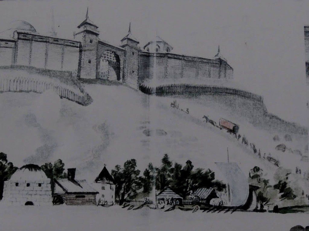 Примерно так выглядела Иске-Казань в 14 столетии. Рисунок