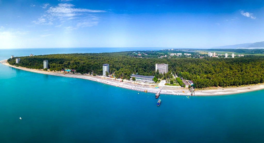 Панорама курорты Абхазии Пицунды