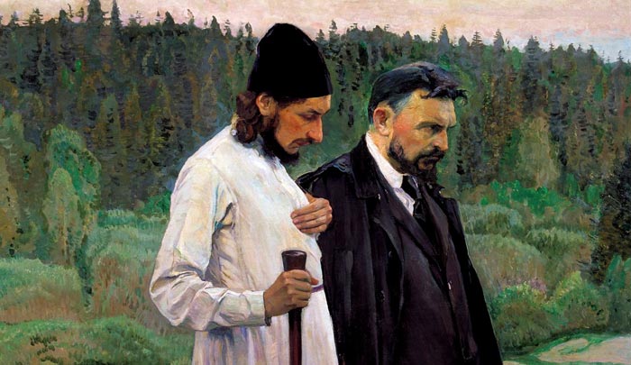 Философы Флоренский и С.Булгаков на картине художника Нестерова